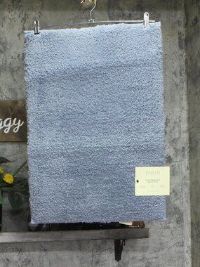 NWT Linden Street Performance Plush Bath Rug Mat Light Indigo Blue Gray 17x24